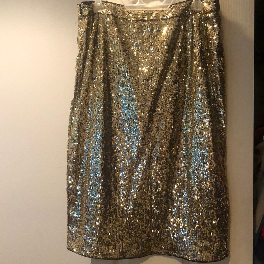 Gold sequence skirt